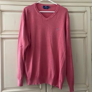 Vineyard Vines-Mens-dark coral cashmere blend sweater-XL
